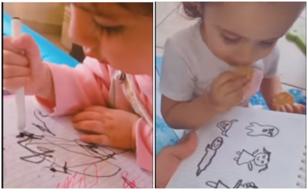 La hija de Fernanda Ni asegura que ve algo en su cuarto al que llama "Matata" y lo identificó en unos dibujos hechos por su madre.
