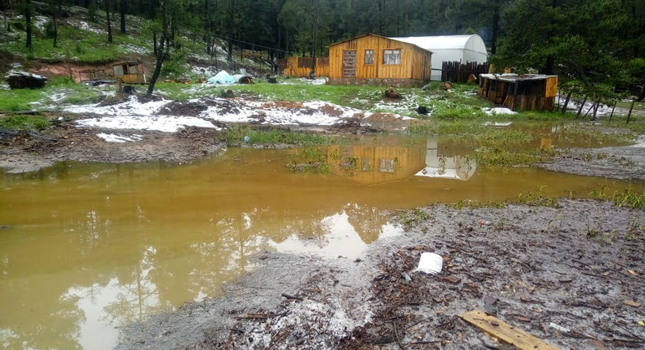 Inundaciones en las sierras de Durango. (Especial)