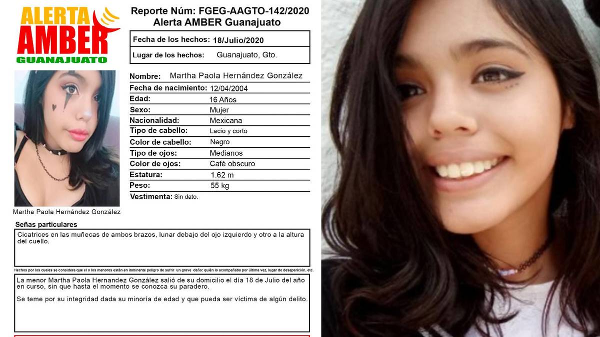 Martha Paola Hernández Gonzáles, de 16 años, se encuentra desaparecida desde el 18 de julio. Especial.