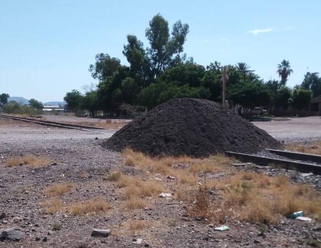 Bloqueo de ferrocarril en el poblado de Vicam, en Sonora. Foto: (Especial)