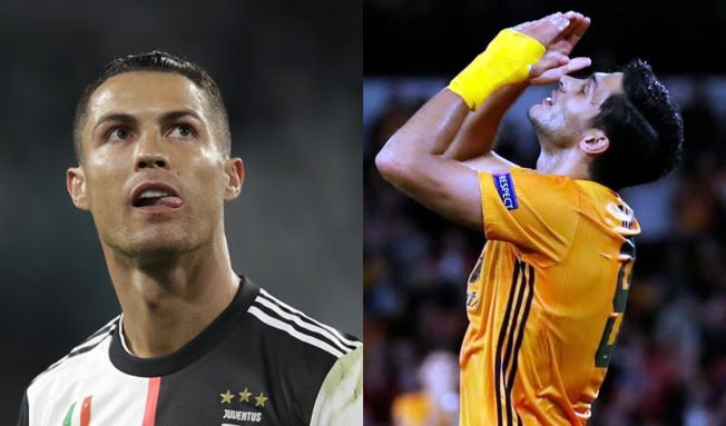 Cristiano Ronaldo y Raúl Jiménez (AP(Reuters)
