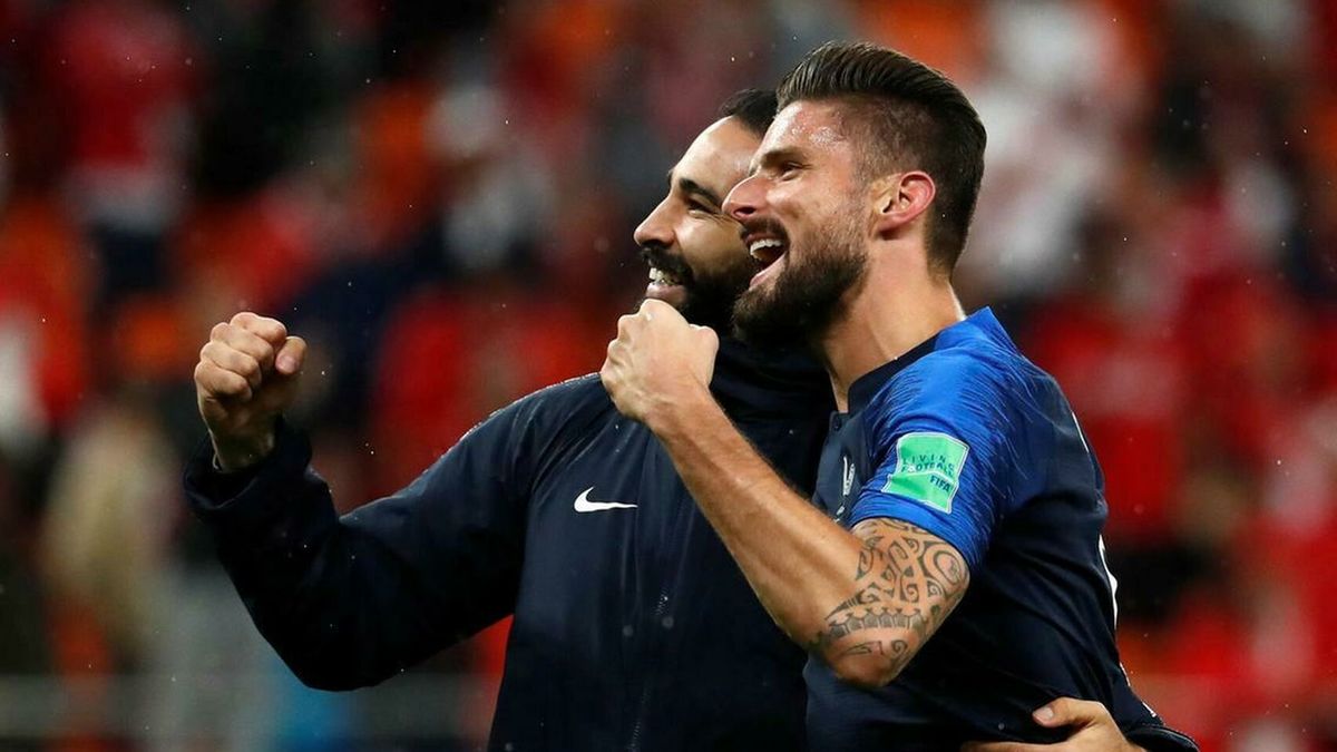Adil Rami y Oliver Giroud (Reuters)