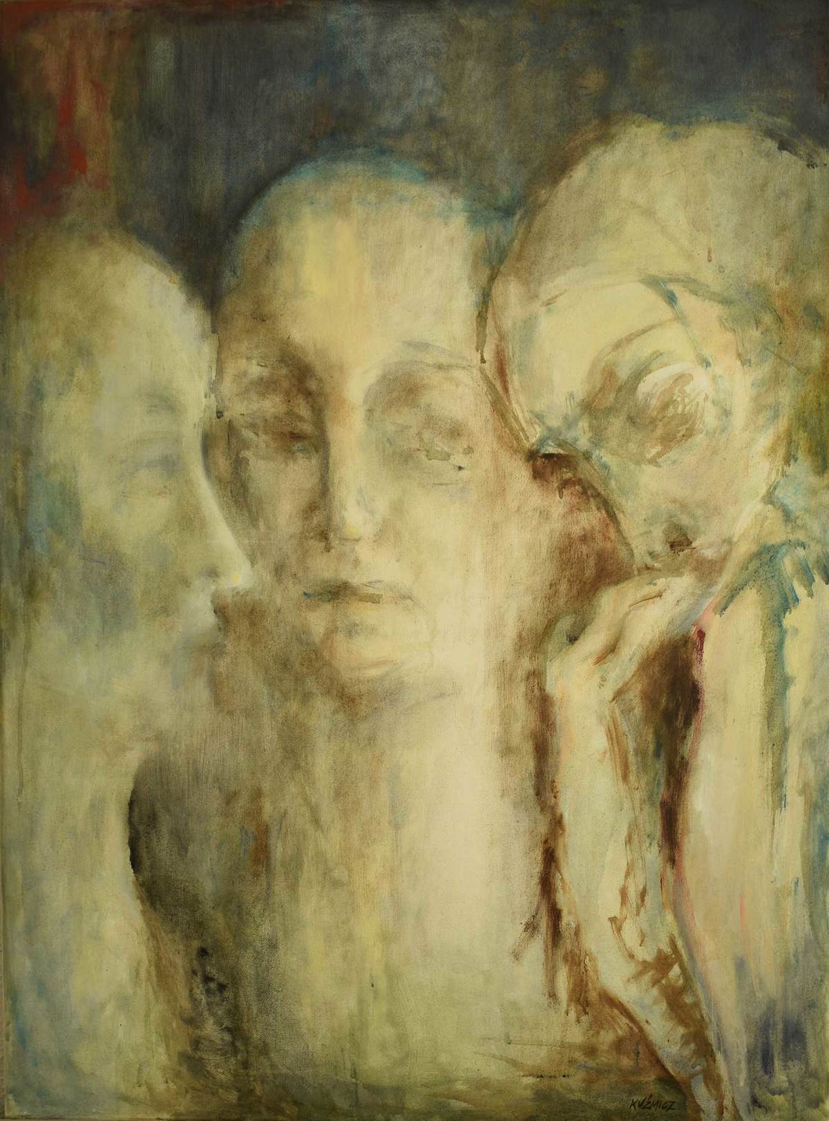La espera. Óleo sobre tela, 81 x 60 cm, 2020