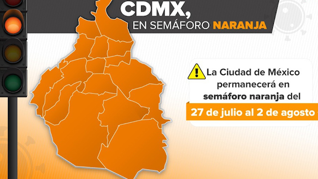 Por coronavirus, CdMx permanece en semáforo naranja con 'alerta'