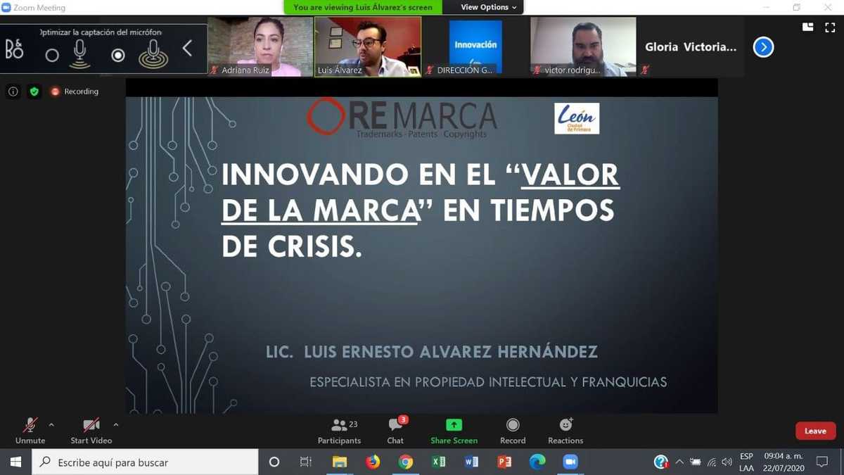 Emprendedores leoneses conocen sobre el Valor de su Marca en webinar. ESPECIAL