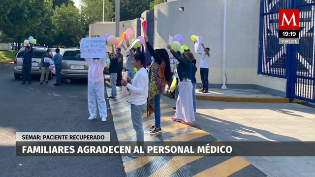 Familiares expresan su agradecimiento al personal del Centro Médico Naval