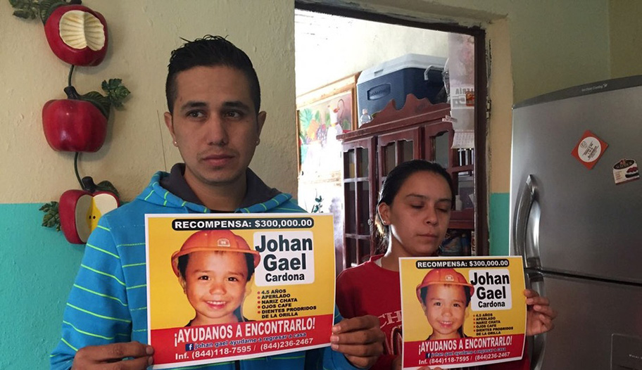 Gael, pequeño desaparecido en Coahuila. (Especial)