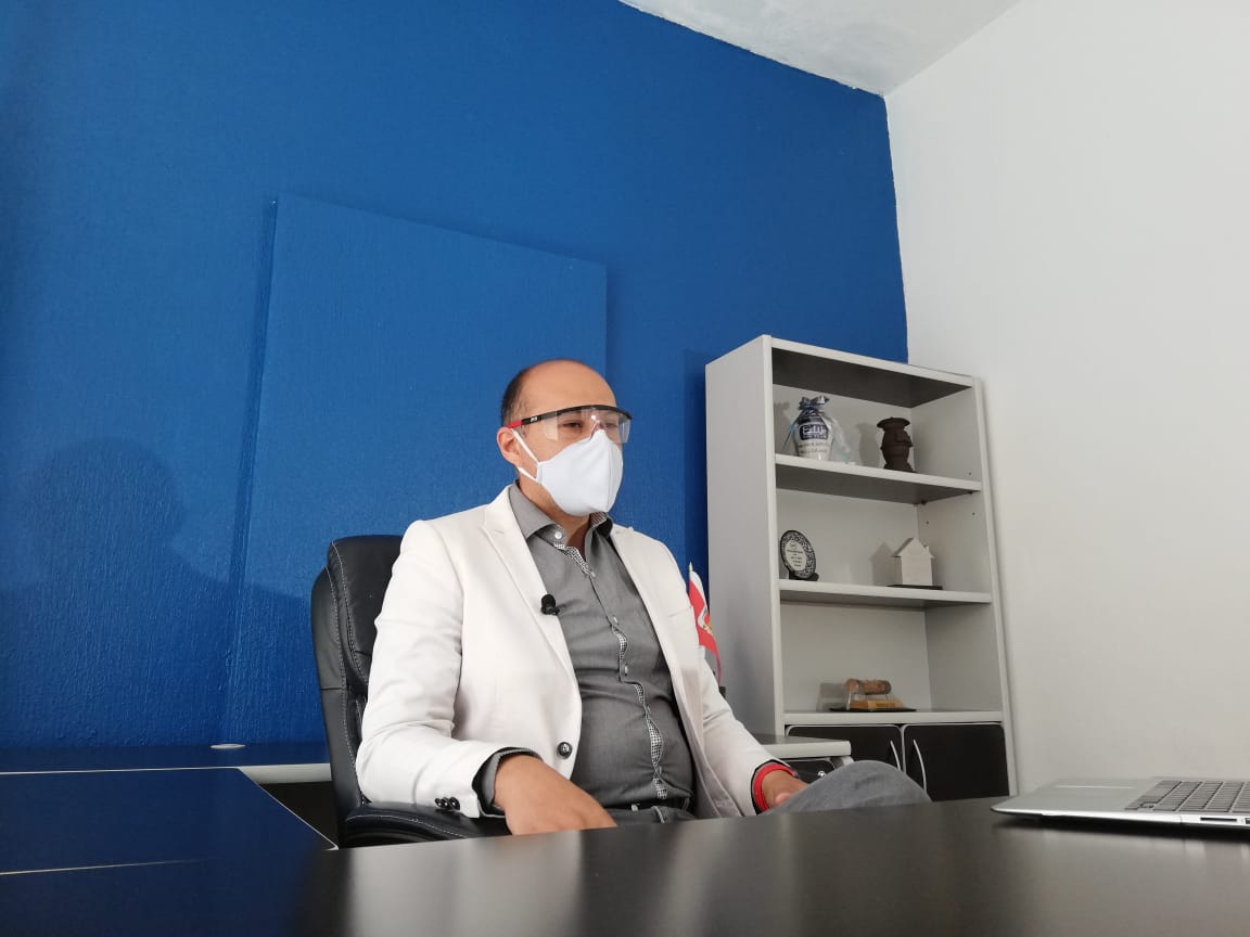 El presidente de la Coparmex en Tlaxcala, José Noé Altamirano Islas, reconoce crisis y dificultades para el sector empresarial. (Especial)