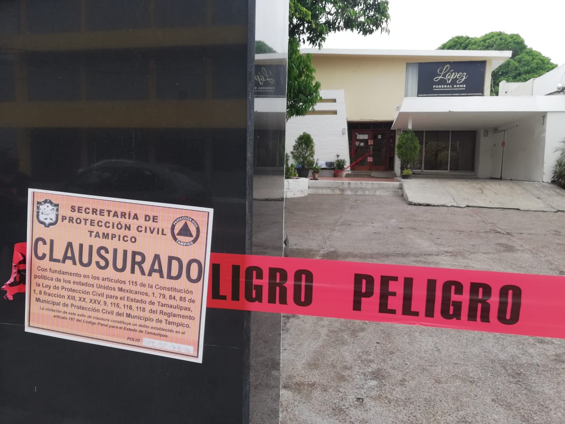 Segunda clausura a López Funeral Home en Tampico