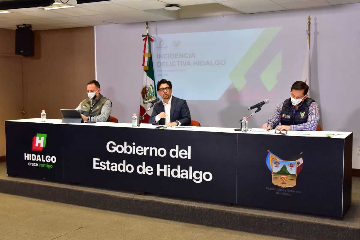 Funcionarios del gobierno estatal presentaron balance de cifras delictivas. (Cortesía)