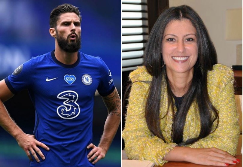 Marina Granovskaia y Olver Giroud (Especial / Instagram)