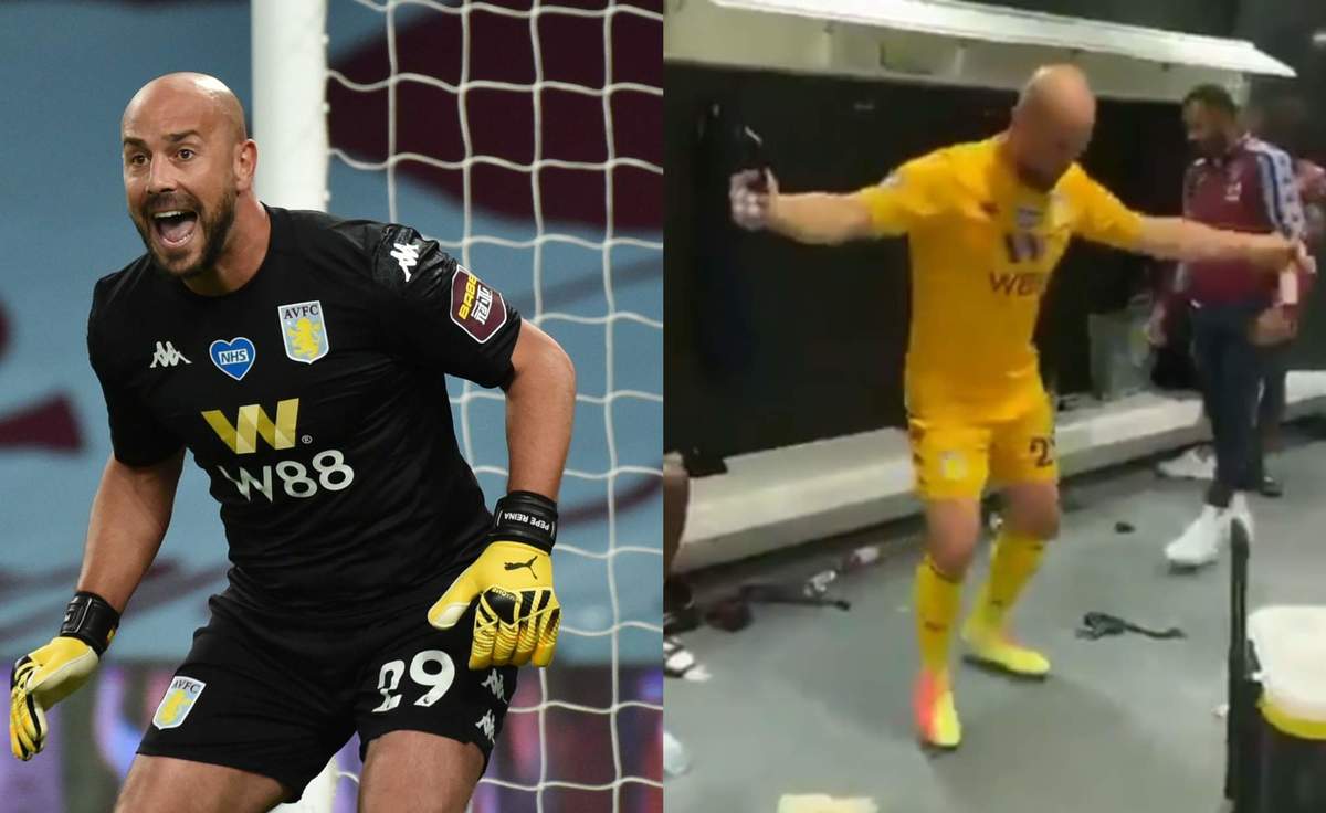 Pepe Reina celebra salvación del Aston Villa al ritmo de La Bamba (Reuters / Especial)
