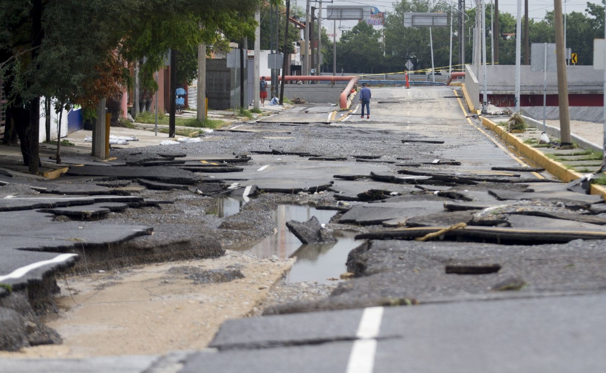 Durante el paso de "Hanna"  se registraron diversos daños en diferentes puntos del área metropolitana de Monterrey. (Cuartoscuro)