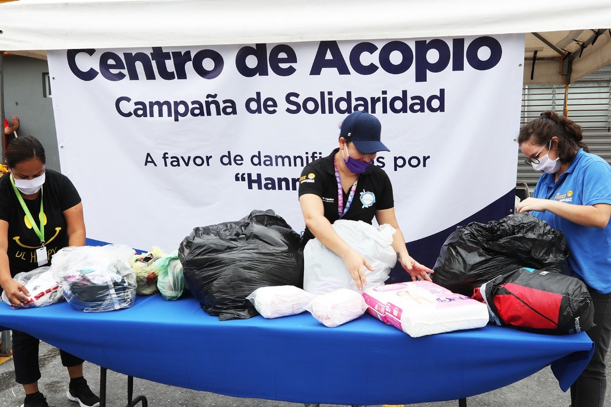 Con estos centros de acopio se busca beneficiar a 35 familias afectadas por la tormenta tropical "Hanna". Foto: Especial.