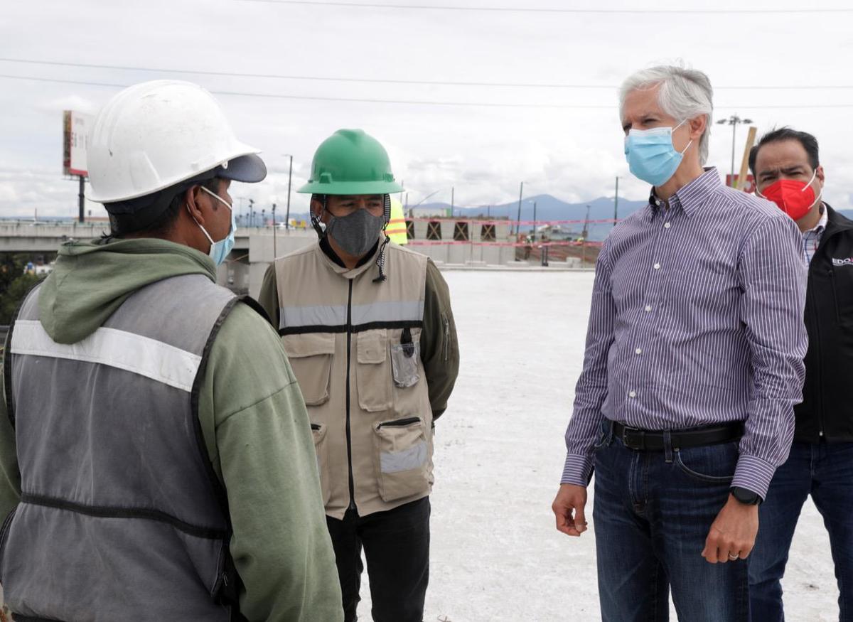 El mandatario supervisó el avance de la construcción. (Especial)