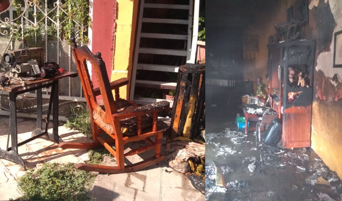 Las llamas consumieron gran parte del interior de la casa. (Especial)