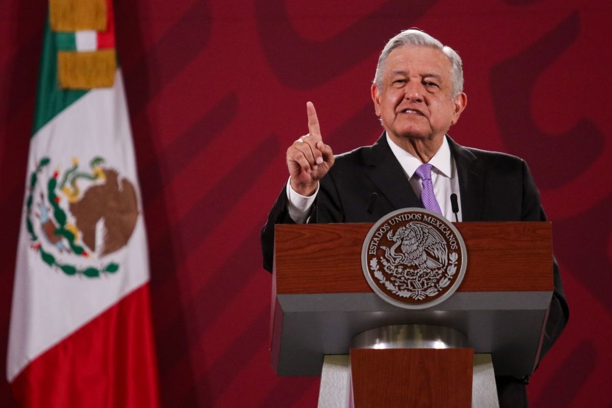 López Obrador impartió su conferencia mañanera desde Palacio Nacional. (Cuartoscuro)
