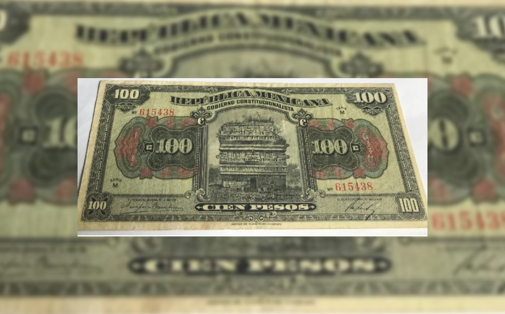 Billete de 100 pesos de "Los infalsificables". (Especial)