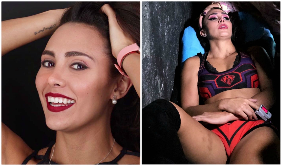 La participante tuvo que pedir que la ayudaran a bajar del juego (Instagram).