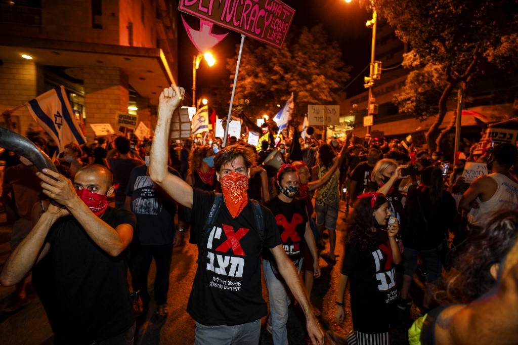 Los israelíes protestaron por la mala gestión del gobierno / AFP