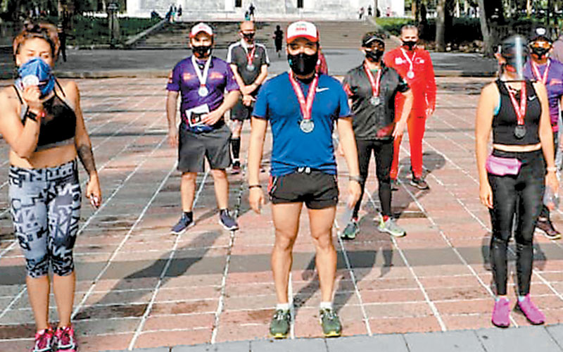 Alcalde de Miguel Hidalgo participó en carrera virtual. (Especial)