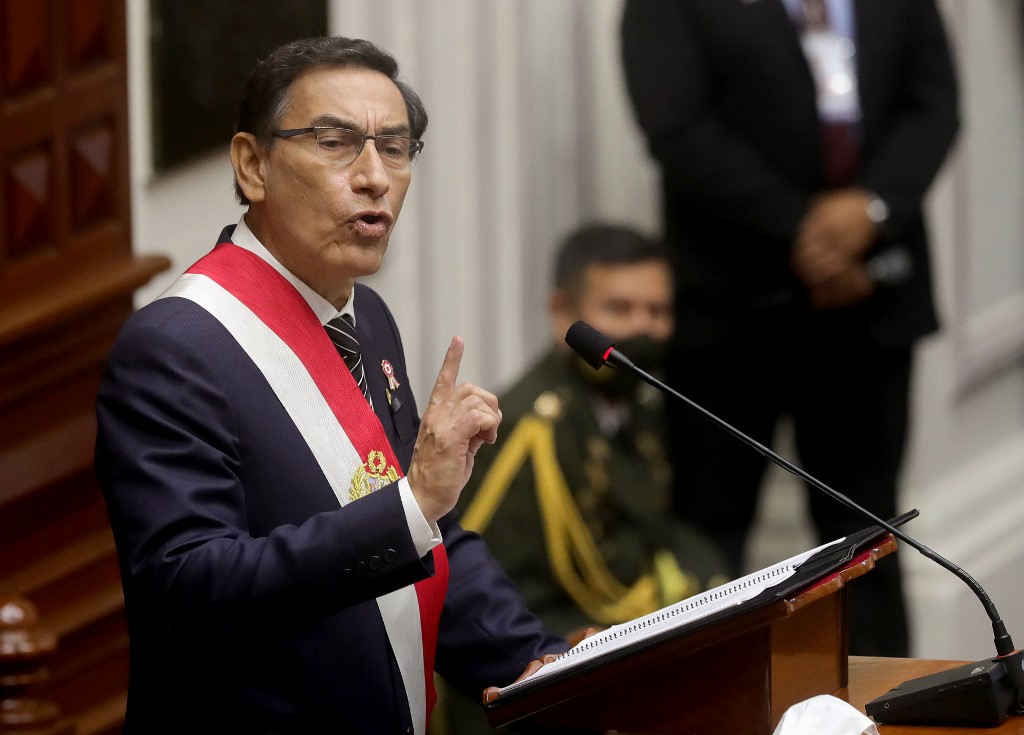 El presidente de Perú, Martín Vizcarra. (AFP)