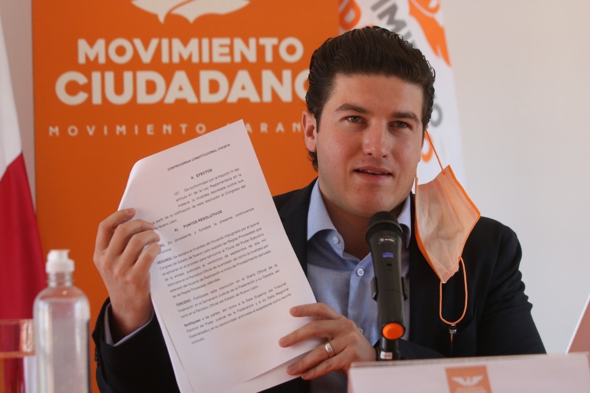 Samuel García Sepúlveda anunció que es falsa su renuncia al MC. Foto: Leonel Rocha