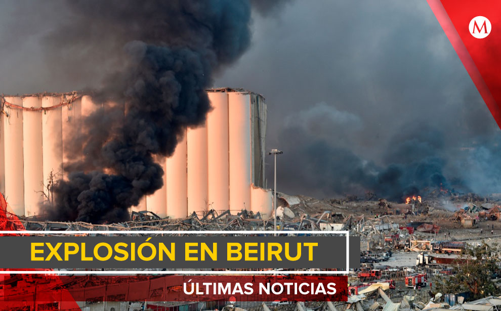 Las autoridades de Líbano trabajan en la zona de la explosión en Beirut.