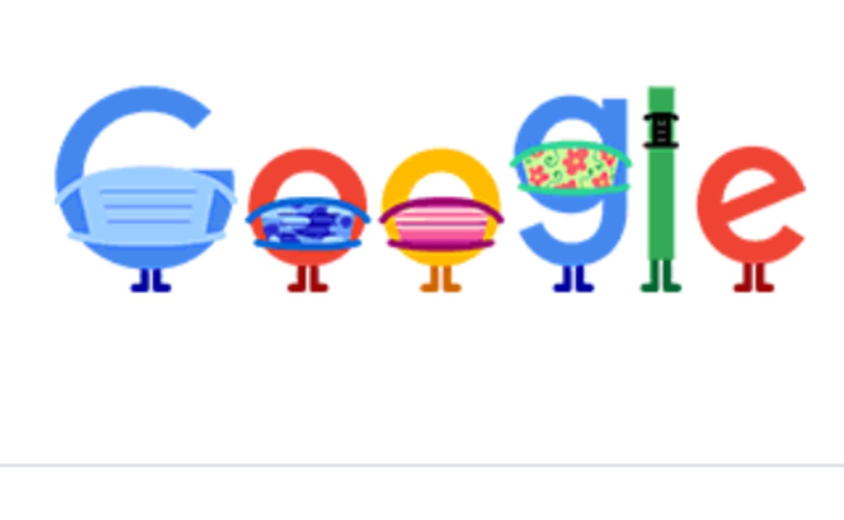 Google recuerda con ‘doodle’ la importancia de cubrebocas ante coronavirus. (Captura)