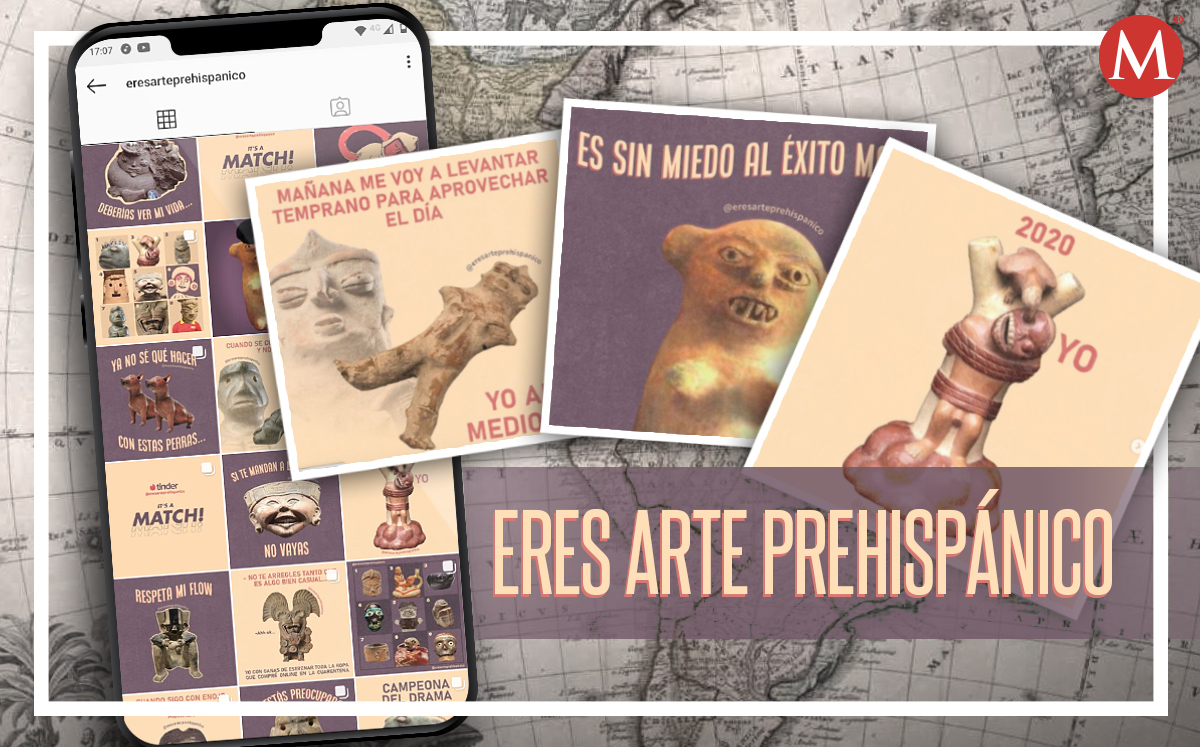 Eres arte prehispánico, que usa el meme para difundir la historia. (MILIENIO/Óscar Ávila)