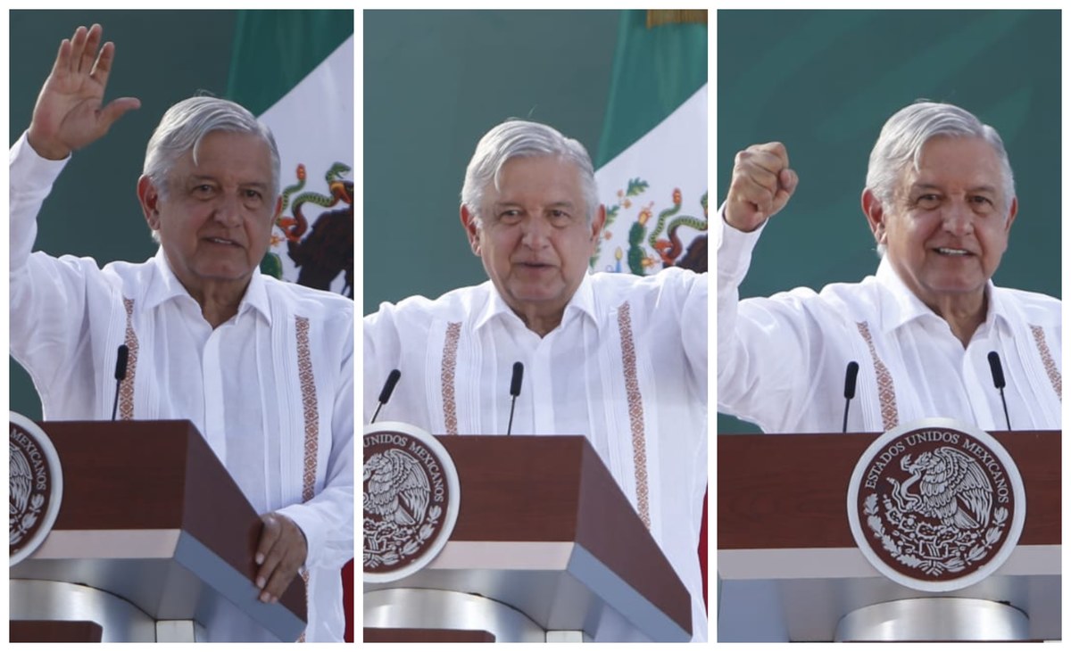 Conferencia mañanera en Sonora, presidida por Andrés Manuel López Obrador, presidente de México. (Ariana Pérez)