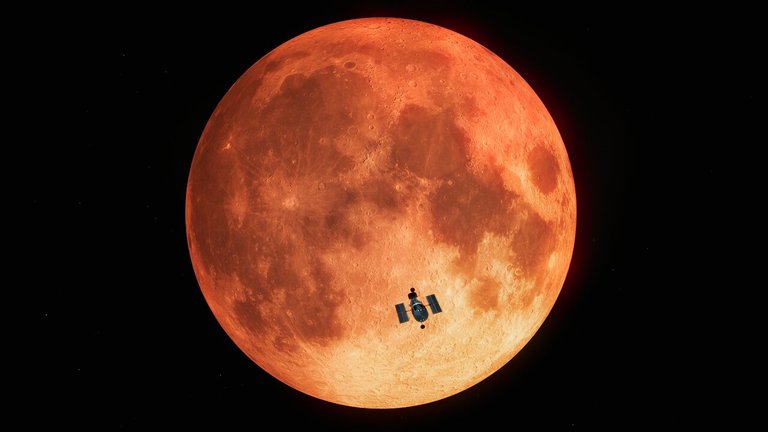 Eclipse lunar capturado desde el espacio (NASA)
