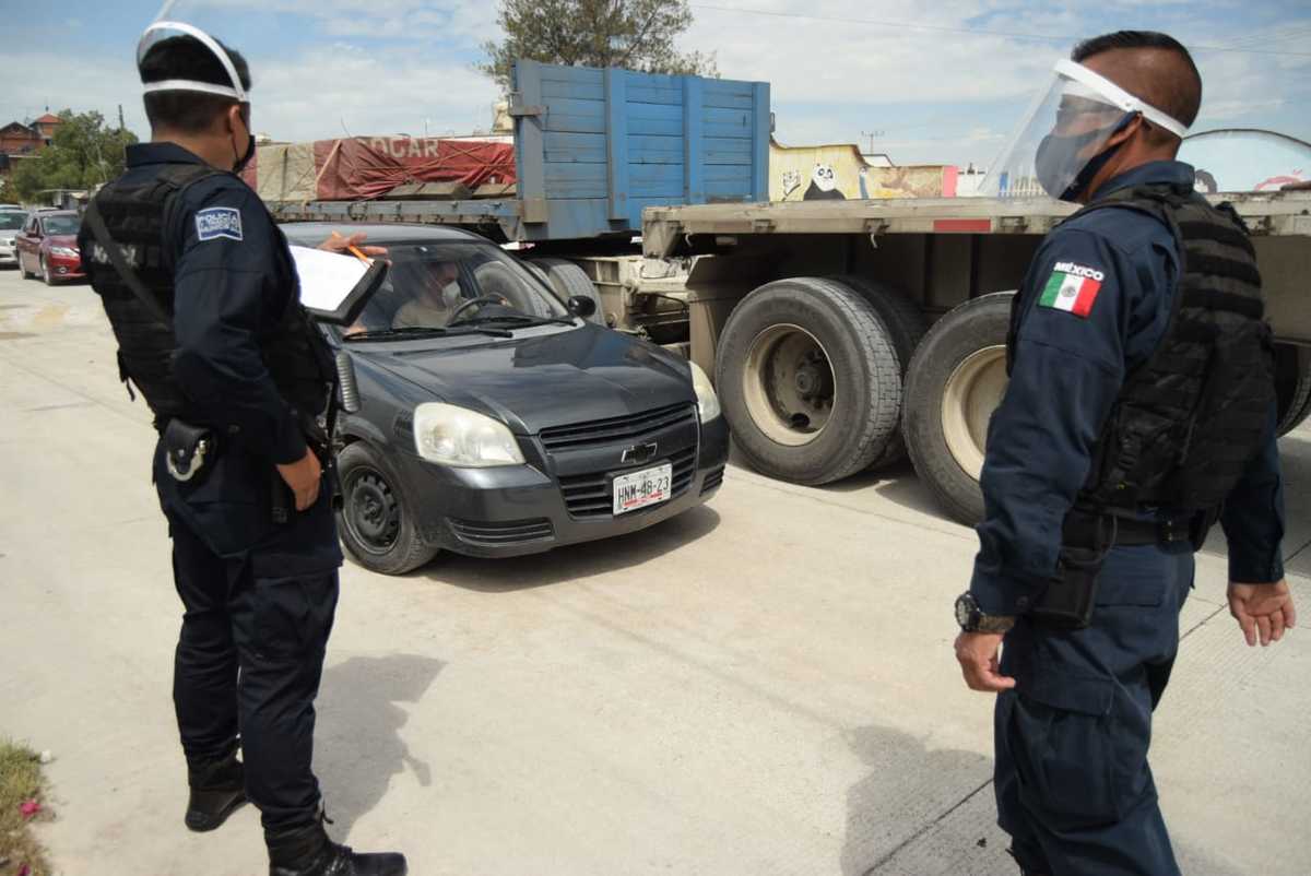 Retenes policiales en la región Tula. (Francisco Villeda)