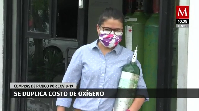 Se duplica costo de oxígeno por compras de pánico debido a coronavirus