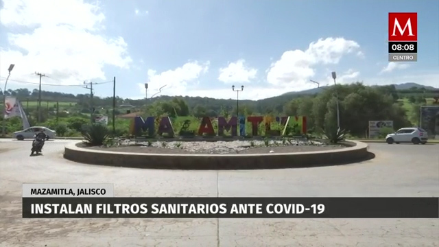 Instalan filtros sanitarios en Mazamitla, Jalisco