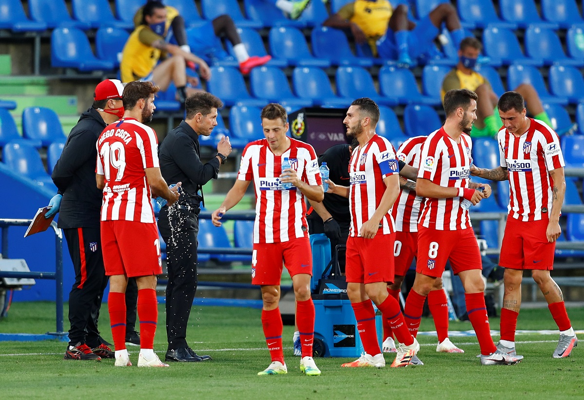 Jugadores del Atlético de Madrid durante un partido de LaLiga (EFE)
