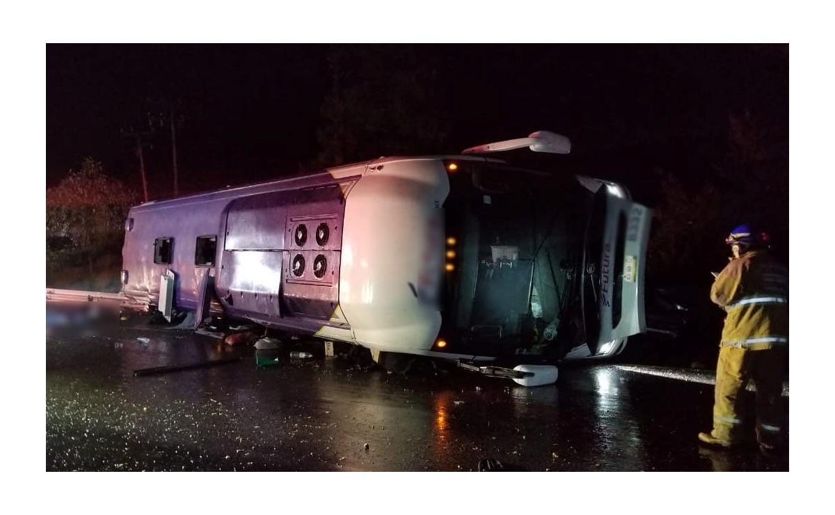De acuerdo con las autoridades, el accidente ocurrió cerca de las tres de la madrugada. ( Tomada de @GN_Carreteras)