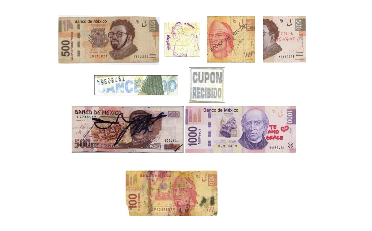 Billetes maltratados o rayados siguen siendo válidos. (Especial)