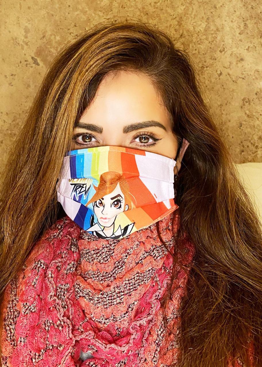 Gloria Trevi creó siete diseños de cubrebocas para apoyar a la industria artesanal del país