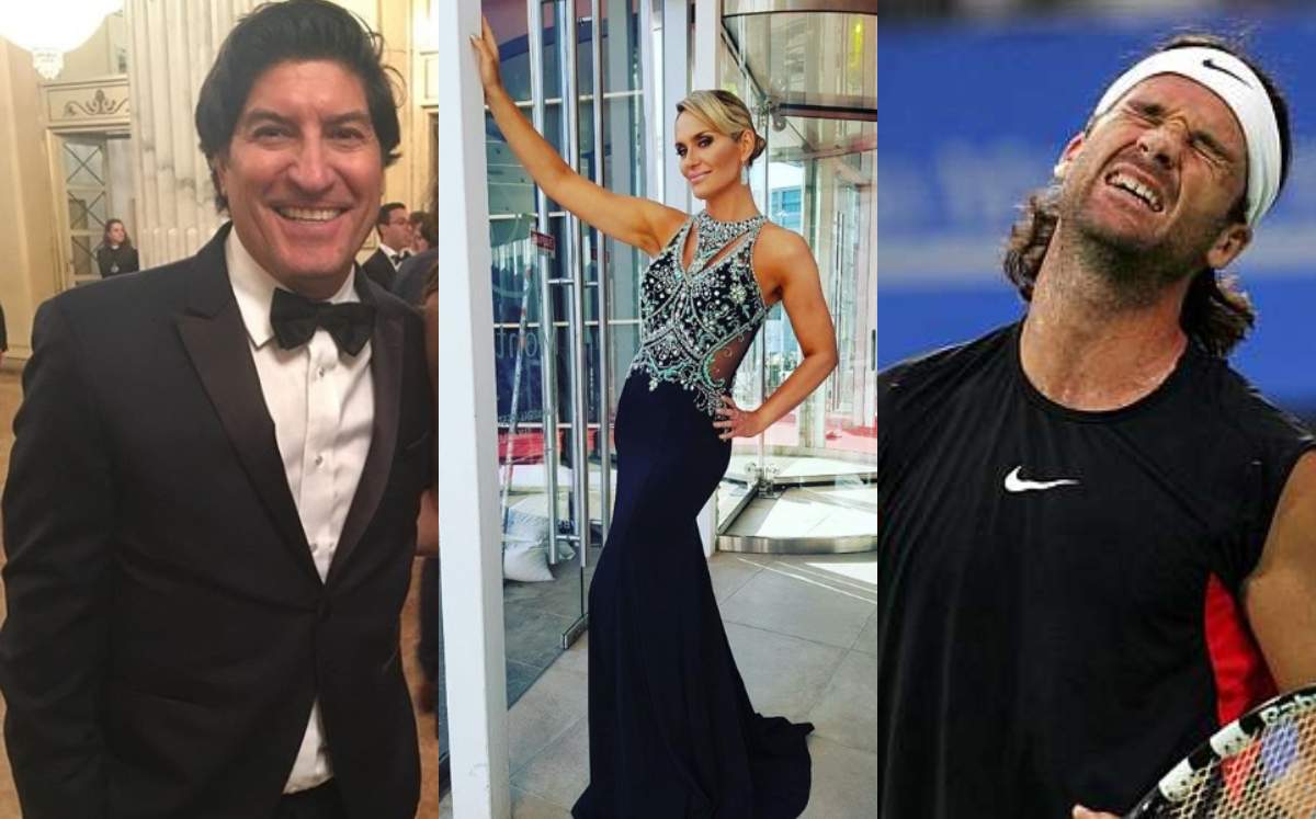 Iván Zamorano, Kenita Larraín y Carlos Moyá (Instagram @Kenitalarraincalderon / @bambam9oficial / AP)