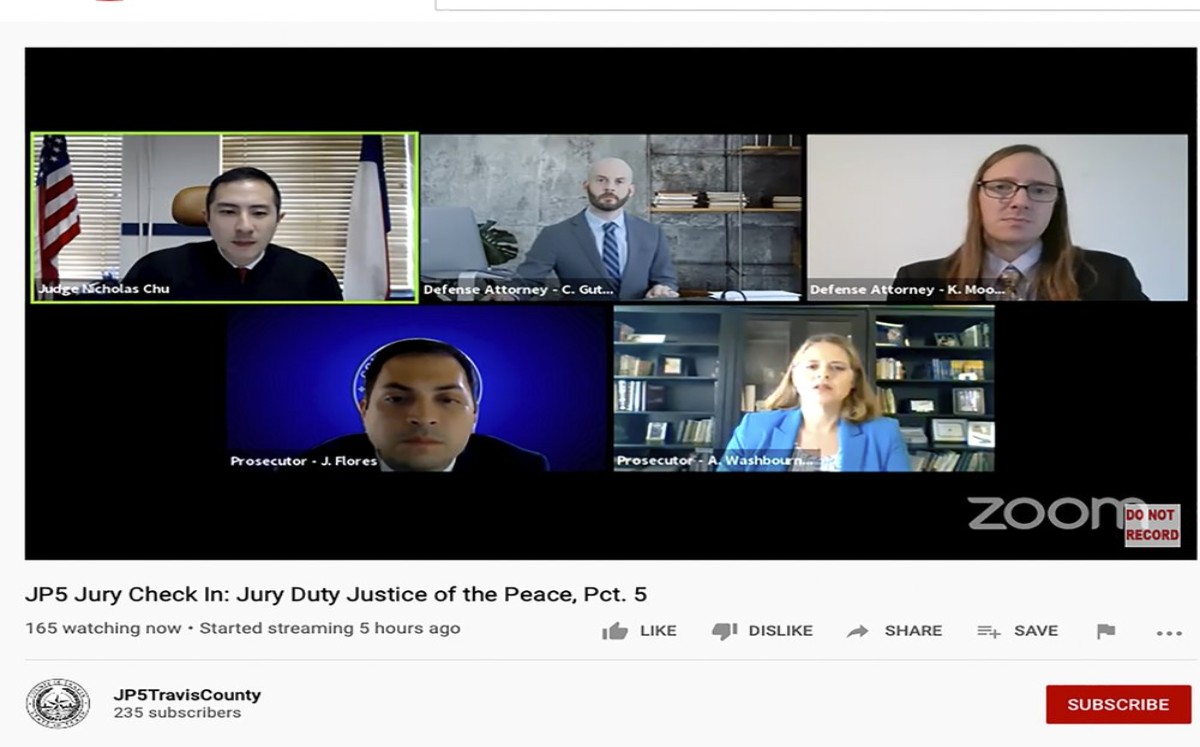 Juicio con jurado de Texas realizado por videoconferencia en Zoom | AP