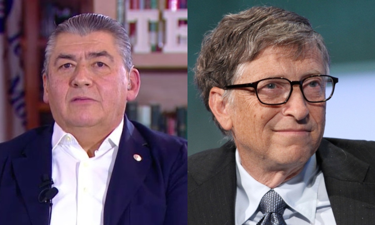 Antonio Fernández, presidente del Consejo de Administración del Tec de Monterrey y el fundador de Microsoft, Bill Gates (Especial)