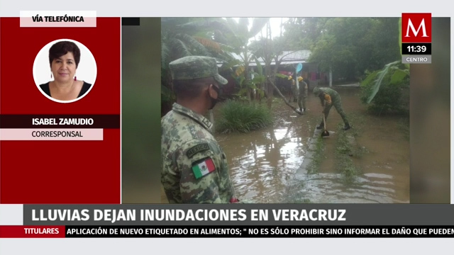 Lluvias dejan inundaciones en Veracruz