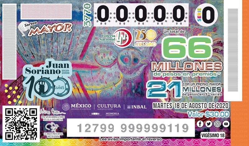 El billete lleva la imagen de 'Pez luminoso', creación de Juan Soriano. (Foto: Especial)