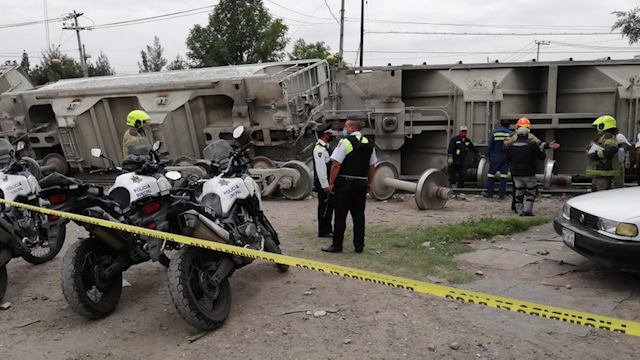 Se descarrila tren en los límites de Neza y Chimalhuacán