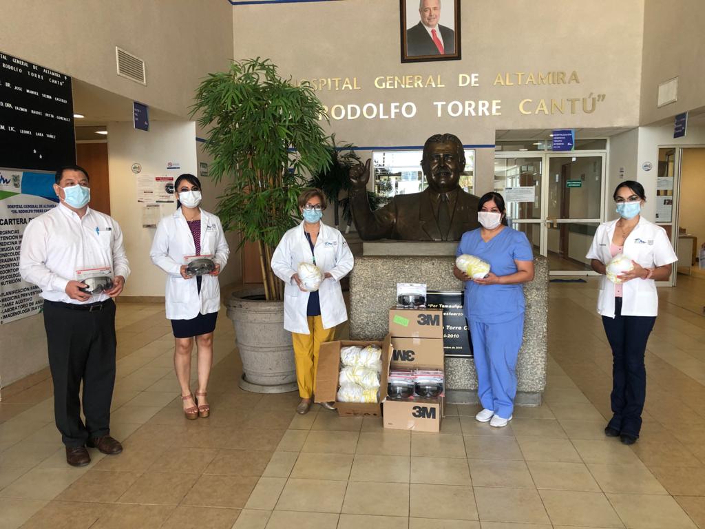 Entregaron insumos de protección médica en hospitales de la zona conurbada. (Cortesía)