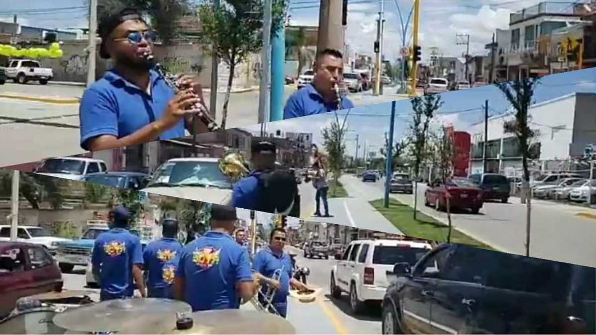 Por contingencia, ofrece grupo musical concierto callejero en Silao
