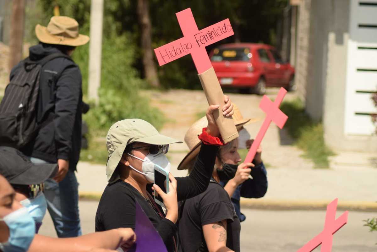 Manifestación contra feminicidios en la región Tula-Tepeji. (Francisco Villeda)