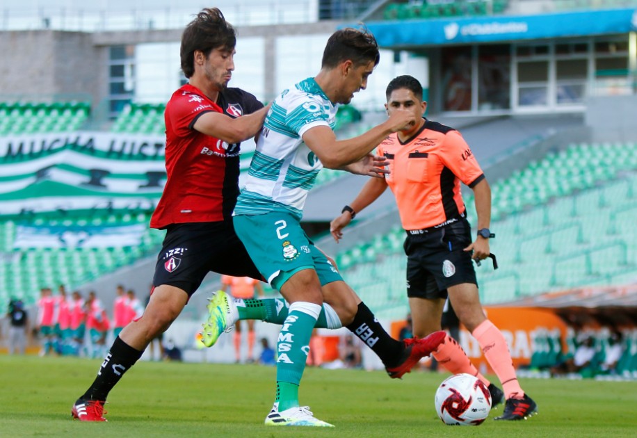Frente a los Zorros, los laguneros igualaron tras un marcador de 0-0. (@clubsantos)