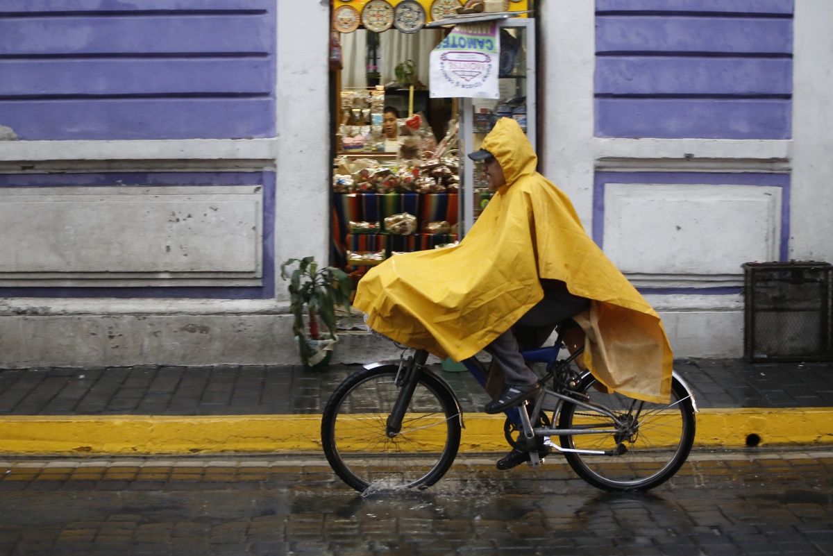 Fuerte lluvia en San Pedro Cholula. (Agencia Enfoque)